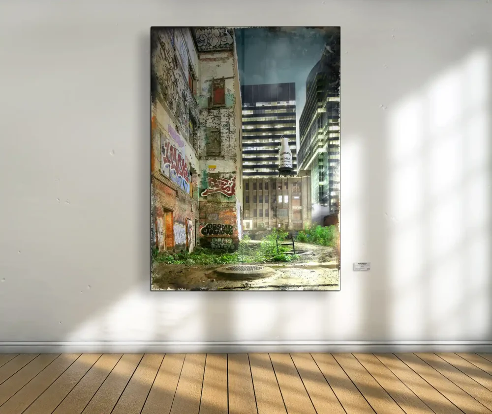 Oeuvre GUARANTEED LA PINTE en contexte, de l'artiste visuel Pascal Normand. ©2024