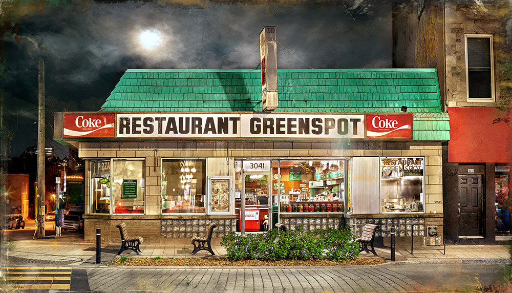 Oeuvre "Le Green Spot" de l'artiste visuel Pascal Normand