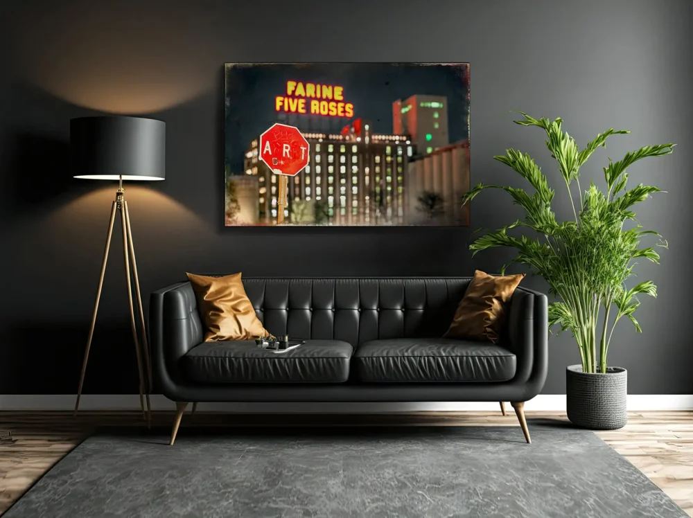 Oeuvre "FFR A_R_T" par l'artiste visuel Pascal Normand, en contexte
