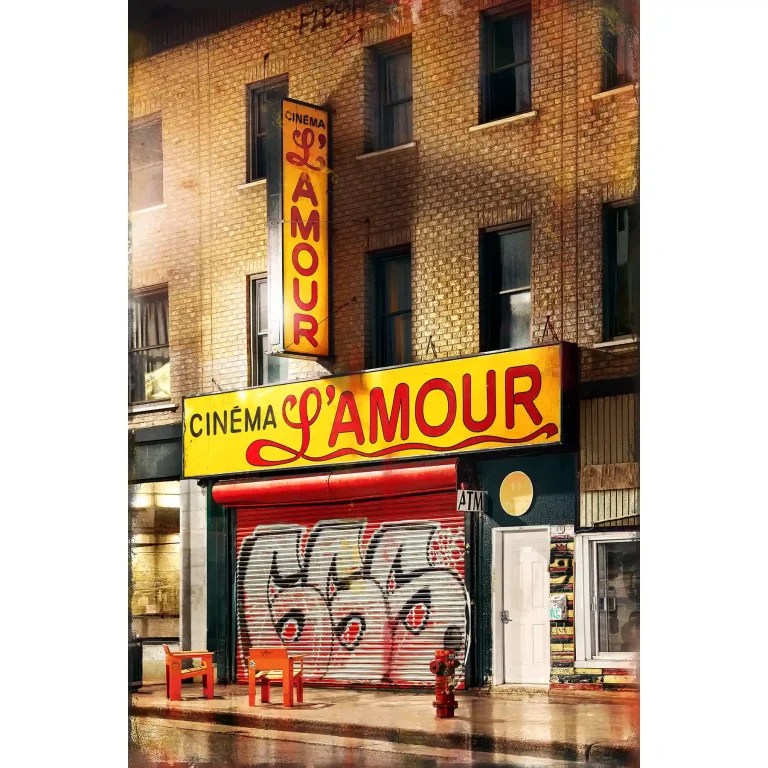 Oeuvre "CINÉMA L'AMOUR (OU L'AMOUR AVEC UN GRAND C)" par l'artiste visuel Pascal Normand