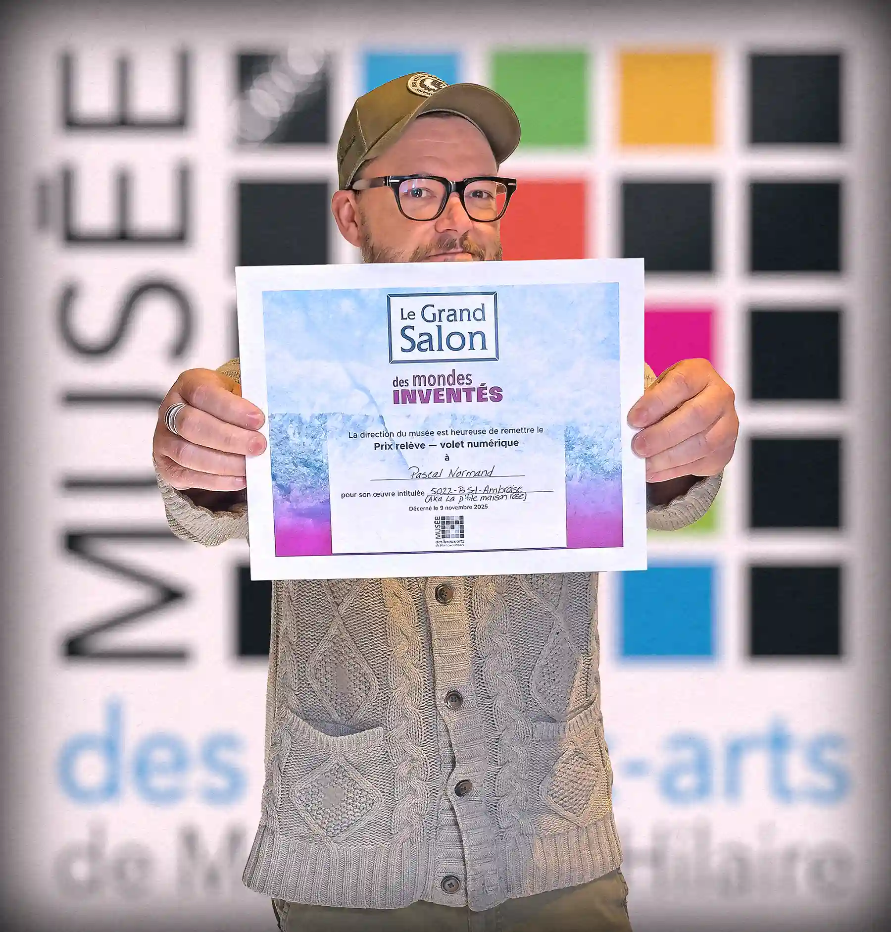 Prix Intégration compétences remis par la direction du Musée des Beaux Arts de Mont-St-Hilaire (2025)