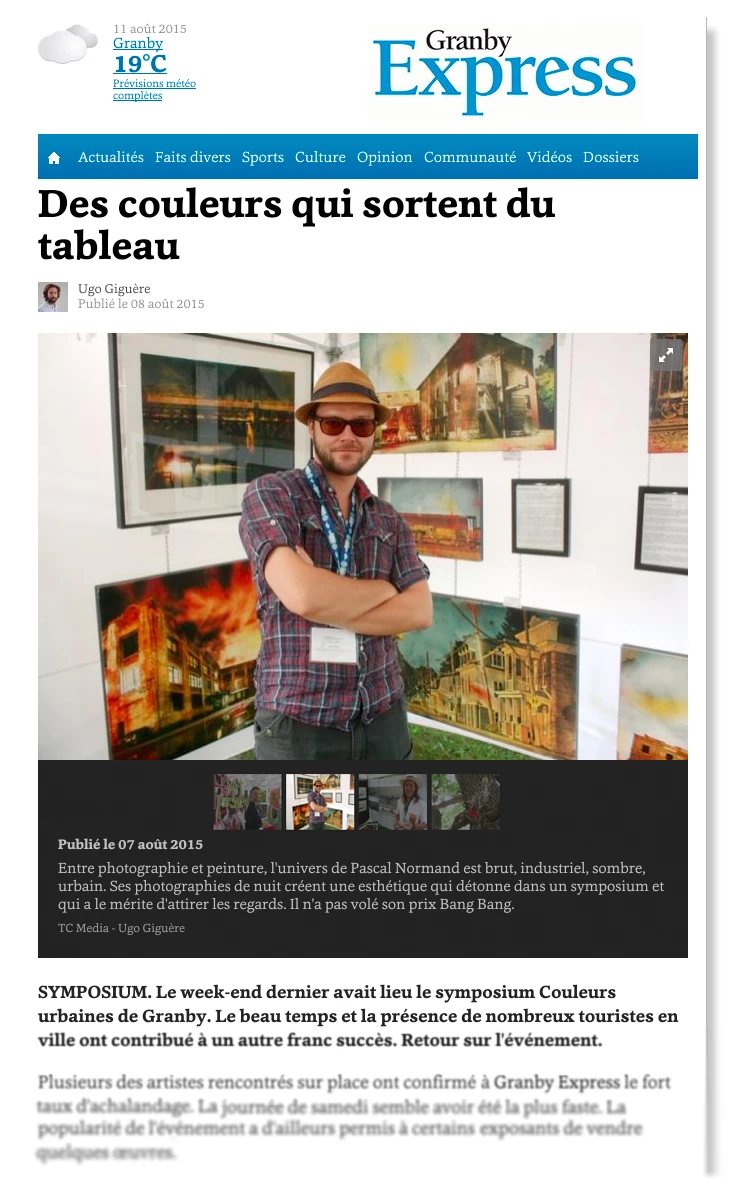 Granby Express article apercu