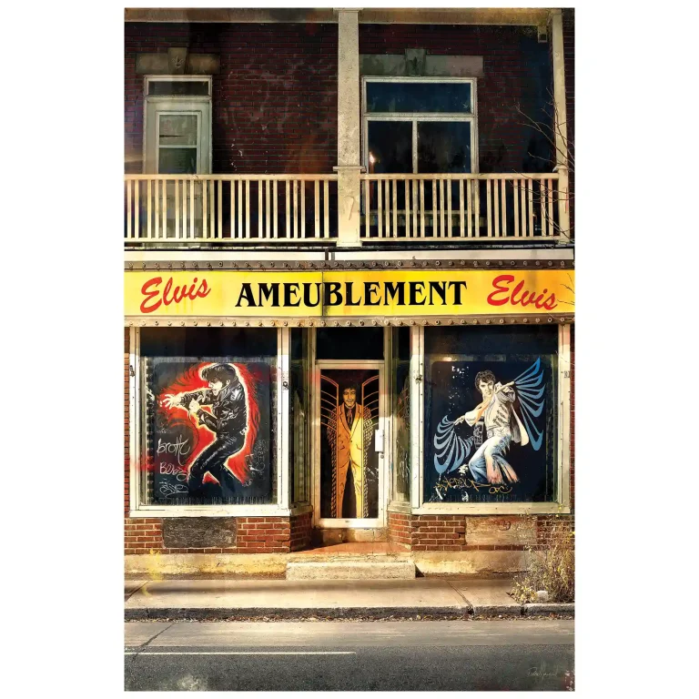 Oeuvre "ELVIS MTL-1" par l'artiste visuel Pascal Normand (version crop - reproduction affiche)